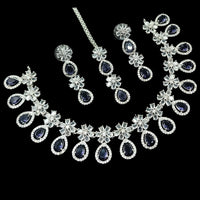 NAFJ Sparkling American Daimonds For Modern Elegance Necklace Set