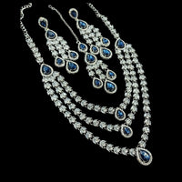 NAFJ Sparkling American Daimonds For Modern Elegance Necklace Set