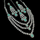 NAFJ Sparkling American Daimonds For Modern Elegance Necklace Set