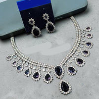 NAFJ Sparkling American Daimonds For Modern Elegance Necklace Set