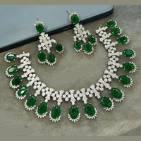 NAFJ Sparkling American Daimonds For Modern Elegance Necklace Set
