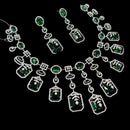NAFJ Sparkling American Daimonds For Modern Elegance Necklace Set