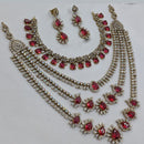 NAFJ Sparkling American Daimonds For Modern Elegance Double Necklace Set