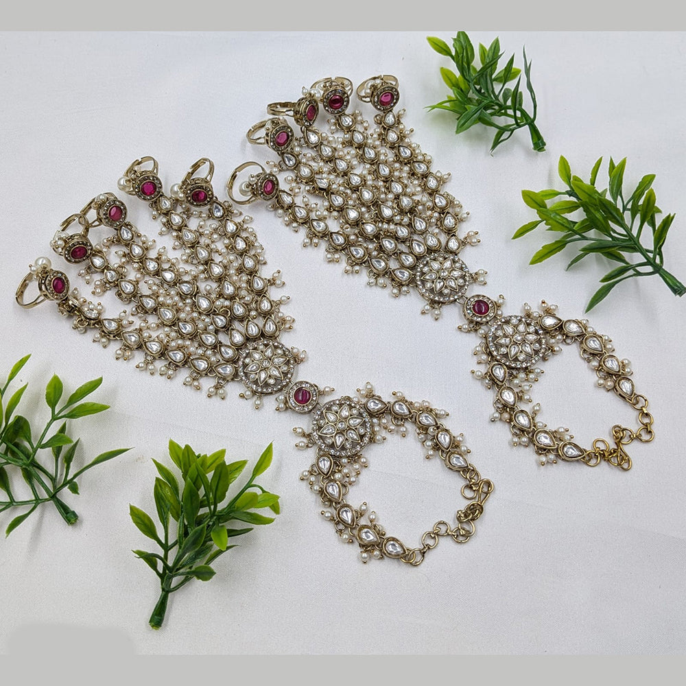 NAFJ Kundan Stone Designer Hand Harness