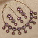 NAFJ Trendy Crystal Stone Necklace Set
