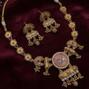 NAFJ Trendy Pota Stone And Pearl Necklace Set