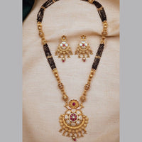 NAFJ Royal Pota Stone Designer Black Beads Mangalsutra