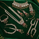 NAFJ Heavy Kundan Stone And Pearl Bridal Kundan Set