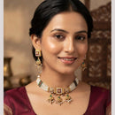 NAFJ Graceful Pota Stone And Pearl Choker Necklace Set