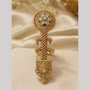 NAFJ Royal Pota Stone Statement Double Finger Ring for Women