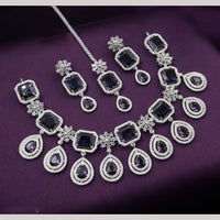 NAFJ Royal American Daimond Necklace Set With Maang Tikka