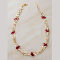 NAFJ Graceful Beads And Pearl Choker Necklace Set
