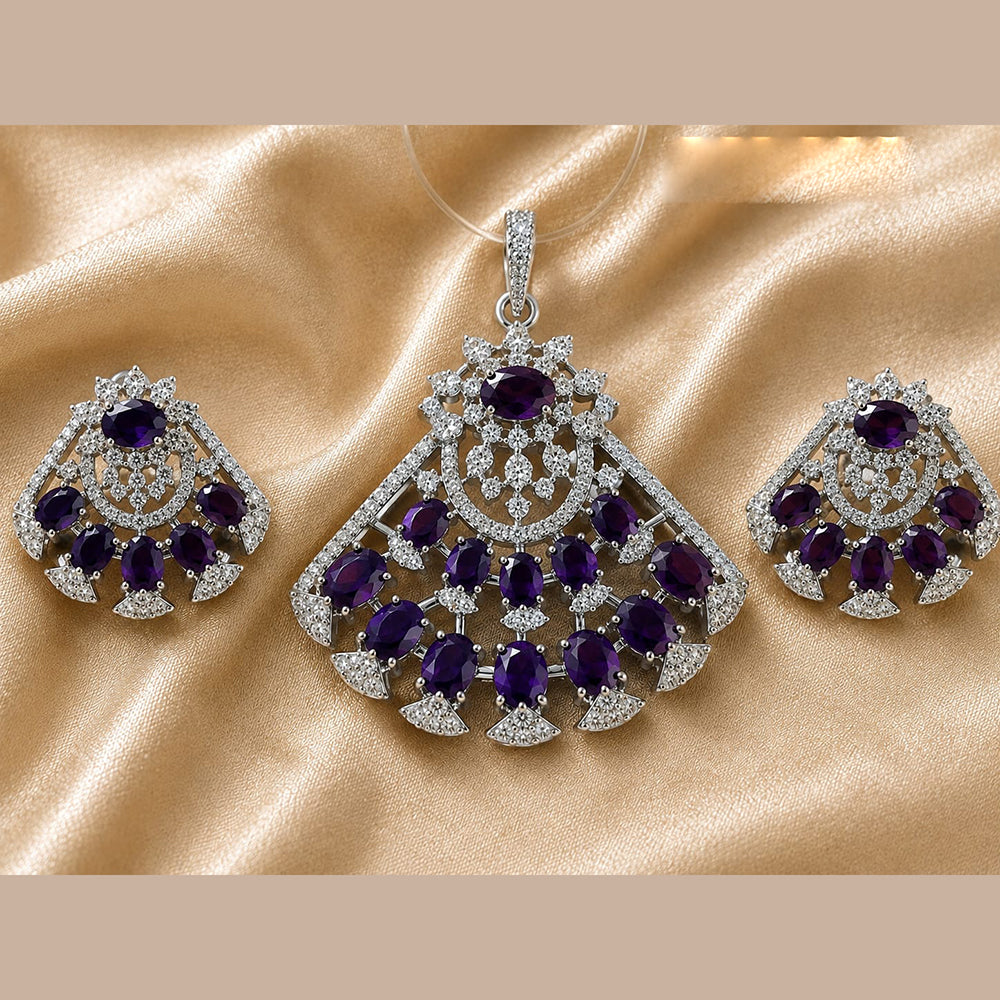 NAFJ Royal American Diamond Pendant Set