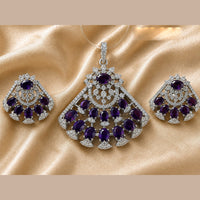 NAFJ Royal American Diamond Pendant Set