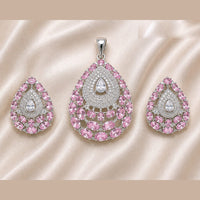 NAFJ Royal American Diamond Pendant Set