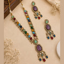NAFJ Graceful Monalisa And Austrian Stone Long Necklace Set