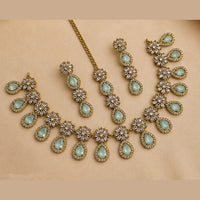 NAFJ Gold Plated Royal American Daimond Necklace Set