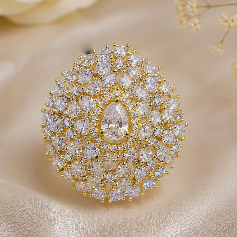 NAFJ Royal American Diamond Finger Ring
