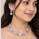 NAFJ Royal American Daimond And Pearl Necklace Set
