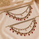 NAFJ Elegant Crystal Stone And Pearl Kanchain