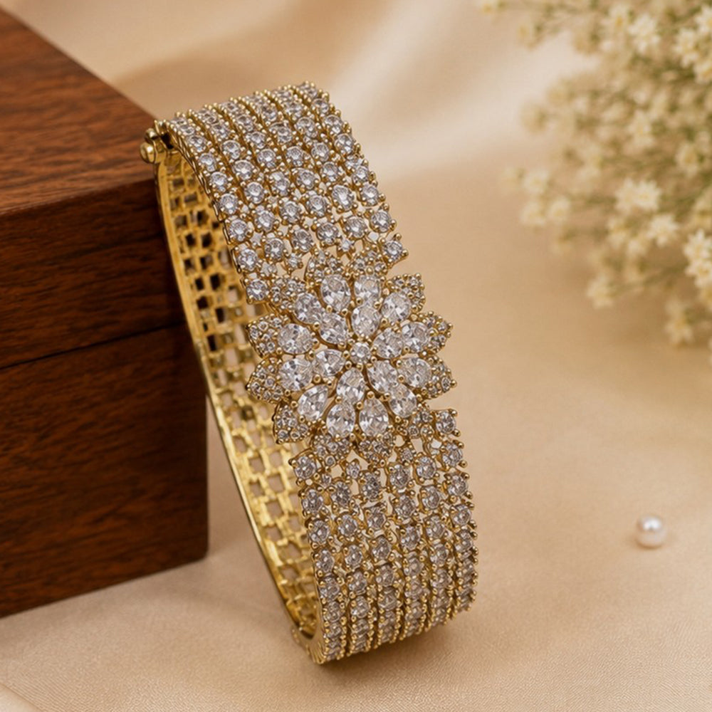 NAFJ Luxury American Diamond Openable Bracelet