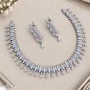 NAFJ Glamorous Crystal Stone And Austrian Stone Necklace Set