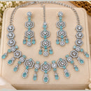 NAFJ Glamorous Crystal Stone And Austrian Stone Necklace Set