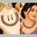 NAFJ Glamorous Crystal Stone Necklace Set