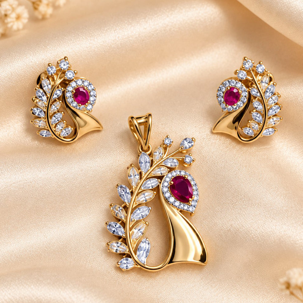 NAFJ Royal American Diamond Pendant Set