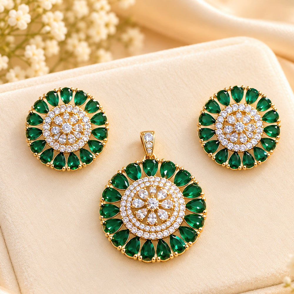 NAFJ Royal American Diamond Pendant Set