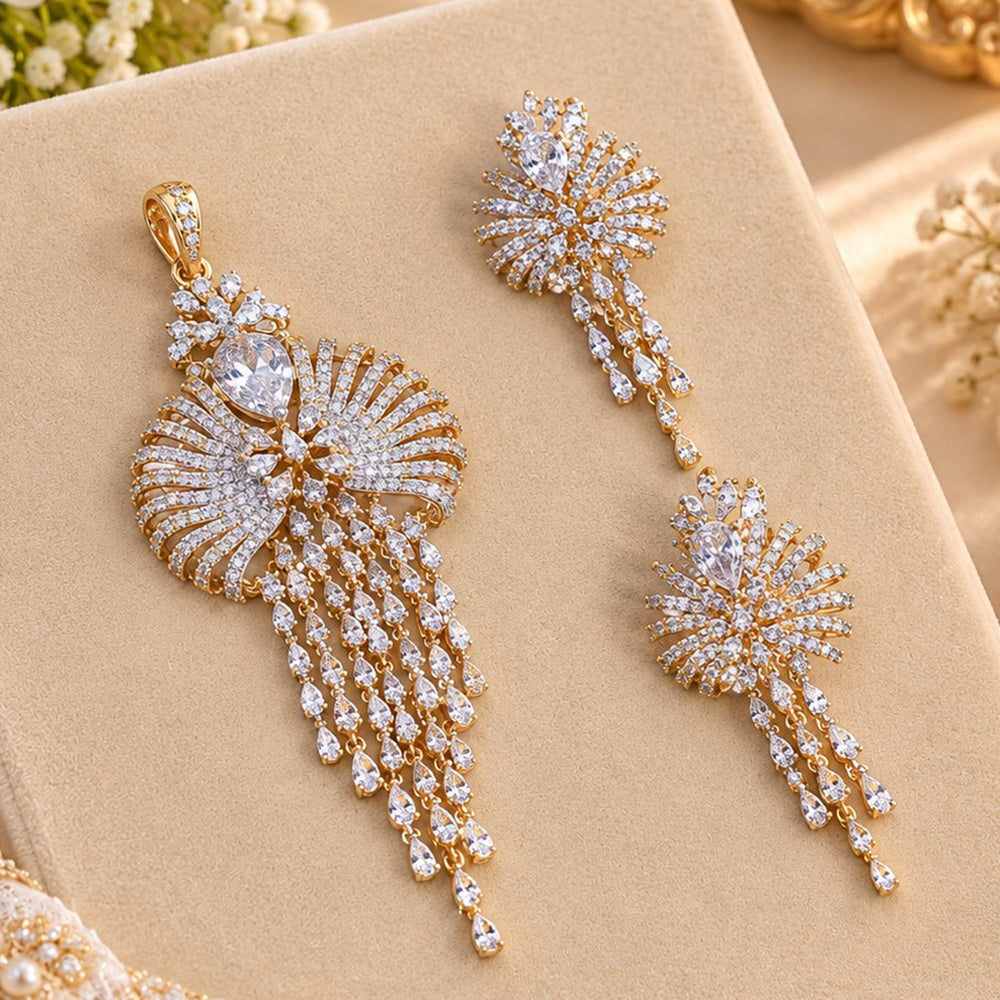 NAFJ Royal American Diamond Pendant Set
