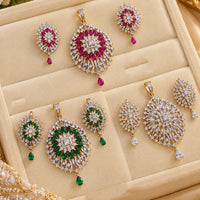 NAFJ Royal American Diamond Pendant Set