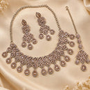 NAFJ Glamorous Crystal Stone And Austrian Stone Necklace Set