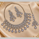 NAFJ Glamorous Crystal Stone And Austrian Stone Necklace Set