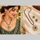 NAFJ Designer American Daimond And Pearl Necklace Set