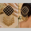 NAFJ Elegant Kundan Stone And Pearl Hair Bun Cover for Women