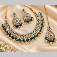 NAFJ Glamorous Crystal Stone And Beads Necklace Set