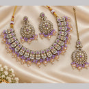 NAFJ Glamorous Crystal Stone And Beads Necklace Set