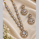 NAFJ Glamorous Crystal Stone And Beads Long Necklace Set