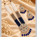 NAFJ Graceful Polki Kundan Stone And Pearl Necklace Set