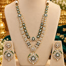 NAFJ Graceful Polki Kundan Stone And Beads Necklace Set