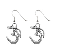  Hania Jewels Antique Finish Om Symbol Dangle Earrings