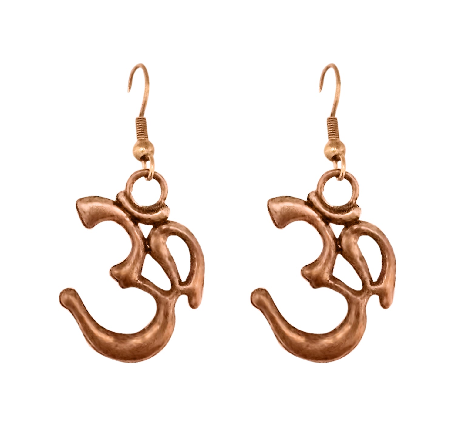 Hania Jewels Antique Finish Om Symbol Dangle Earrings
