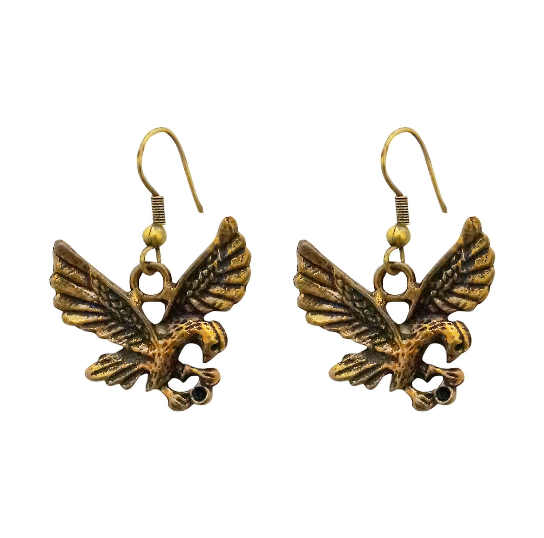 Hania Jewels Antique Eagle Motif Dangle Earrings