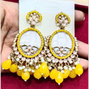 Bhagwati Bangles Gold Plated Crystal Stone And Beads Dangler Earrings