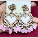 Bhagwati Bangles Gold Plated Crystal Stone And Beads Dangler Earrings