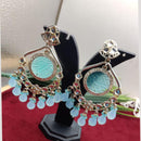 Bhagwati Bangles Gold Plated Crystal Stone And Beads Dangler Earrings