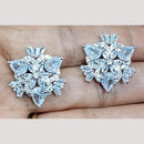 Bhagwati Bangles Silver Plated American Diamonds Studs Earrings