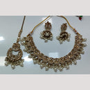 Bhagwati Bangles Gold Plated Crystal Stone And Beads Necklace Set