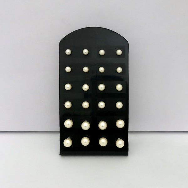 Urthn Set of 12 Stud Pearl Earrings Combo (Pack Of 6)